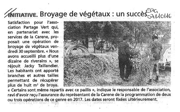 Echo de la Presqu'île Guérandaise et Saint-Nazaire - Broyage de végétaux